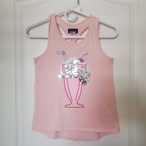 Pretty in Pink Girls summer top sz L (10/12)